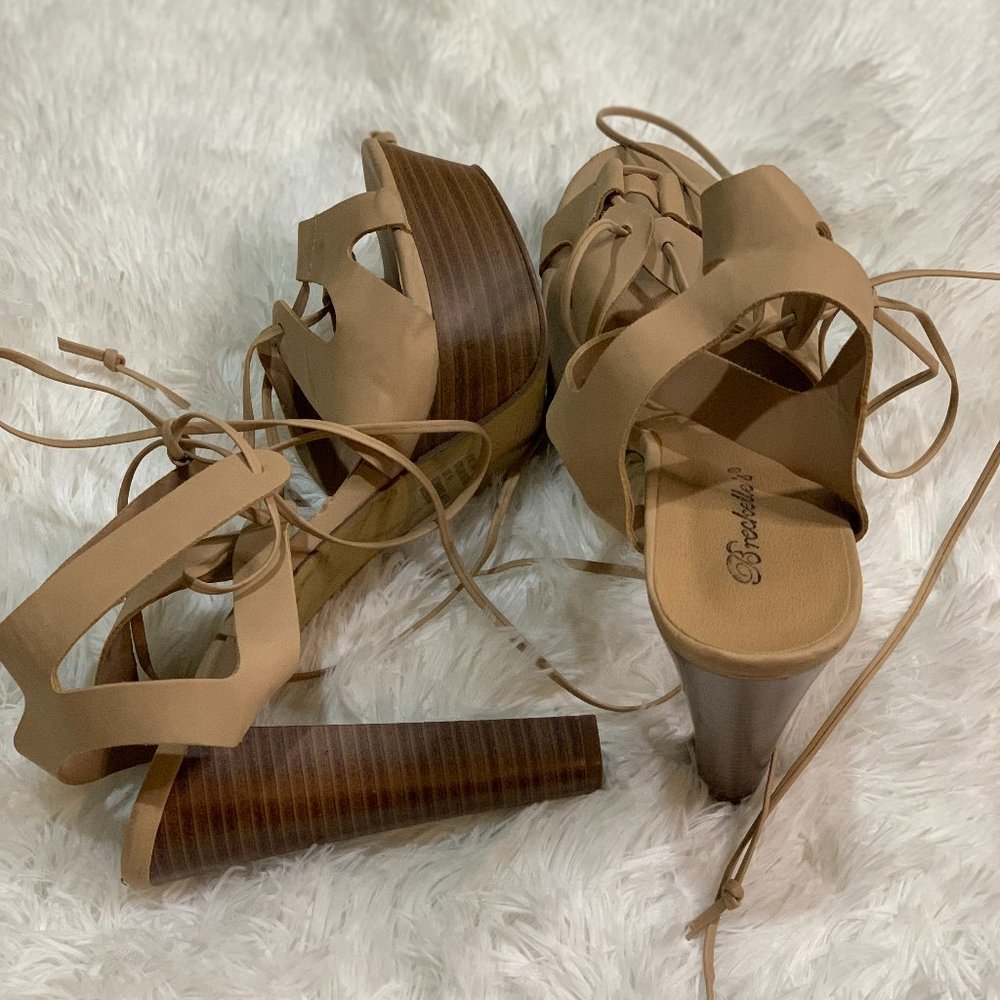 Beige Strappy Sandals